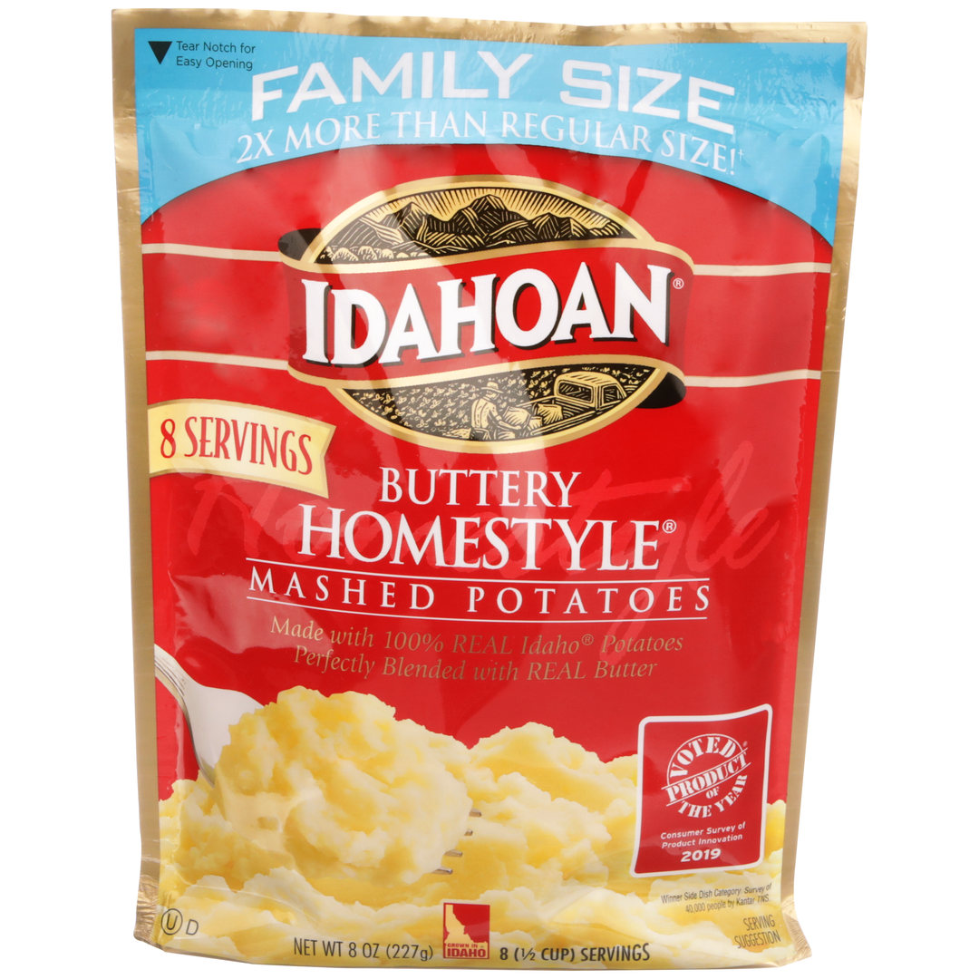 Idahoan Foods Buttery Homestyle Mashed Potatoes Family Style-8 oz.-8/Case