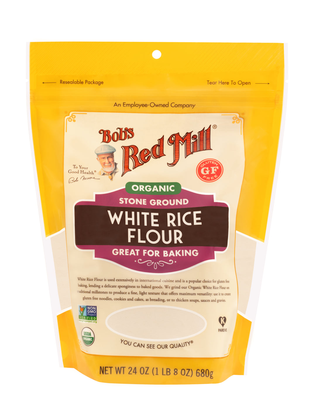 Bob's Red Mill Natural Foods Inc Rice Flour White Organic-24 oz.-4/Case