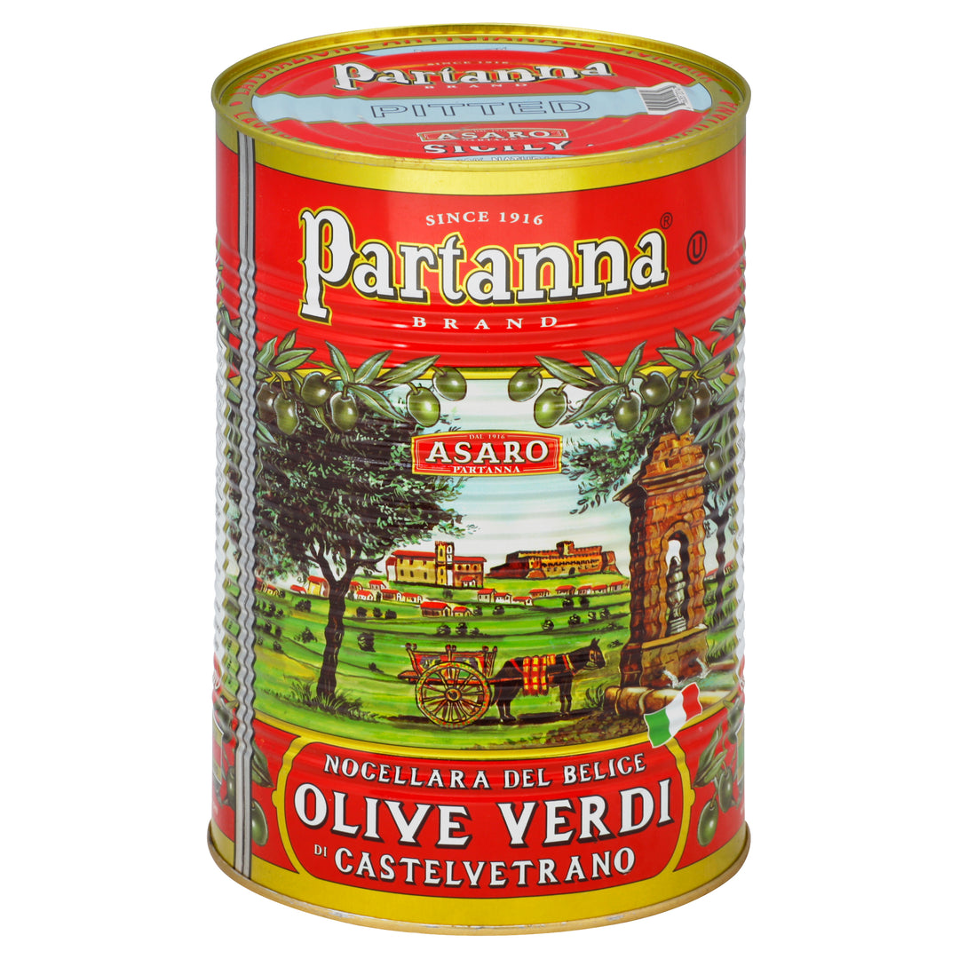 Savor Imports Canned Green Castelvetrano Pitted Olives In Brine 2.23 Kilograms- 2/Case Olives-2.23 Kilogram-2/Case