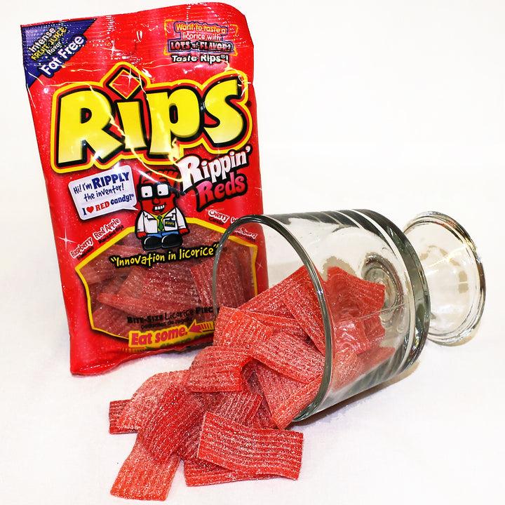 Rips Bite Size Rippin Reds Pieces Peg Bag-4 oz.-12/Case