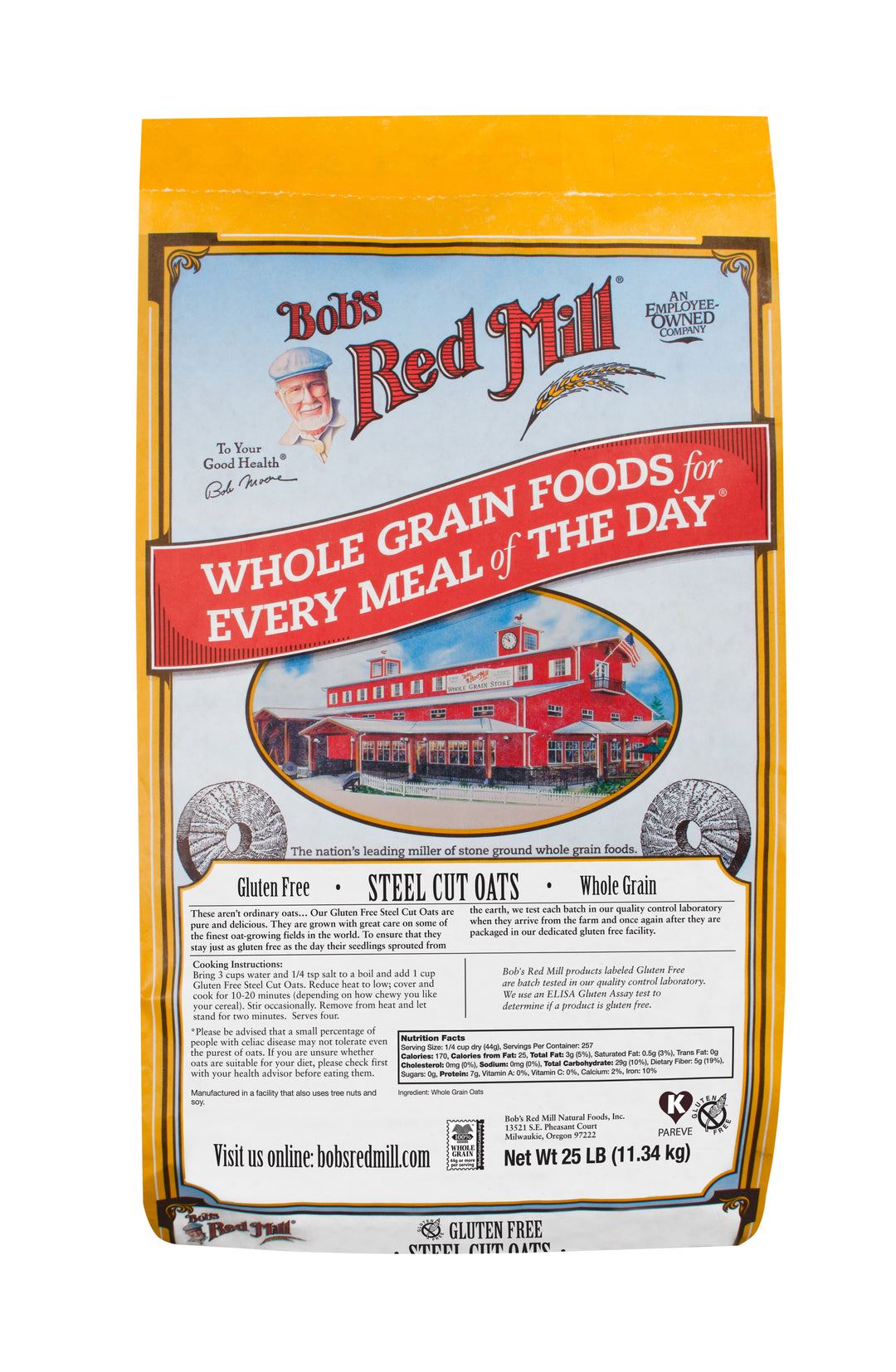 Bob's Red Mill Natural Foods Inc Gluten Free Steel Cut Oats-25 lb.