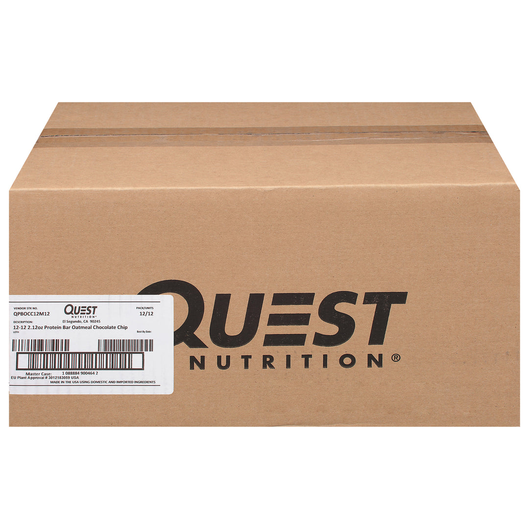 Quest Oatmeal Chocolate Chip Bar-2.12 oz.-12/Box-12/Case