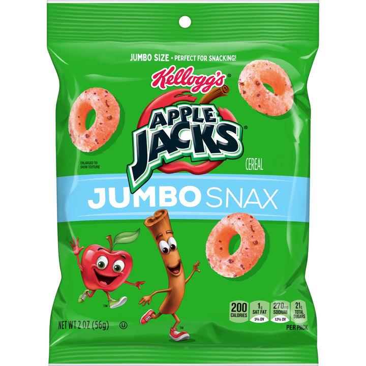 Kellogg's Jumbo Snax Apple Jacks-2 oz.-6/Case