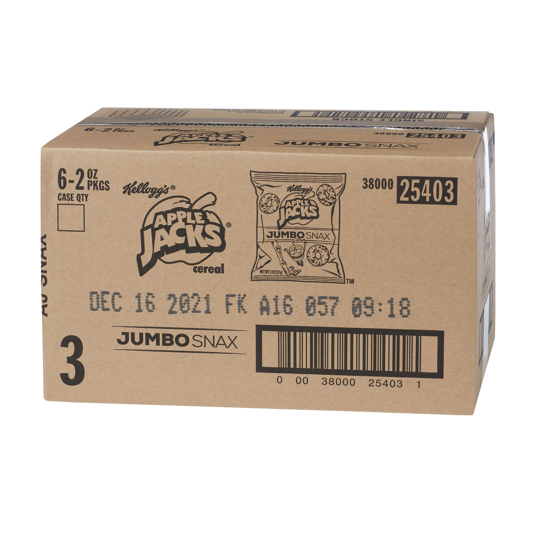 Kellogg's Jumbo Snax Apple Jacks-2 oz.-6/Case