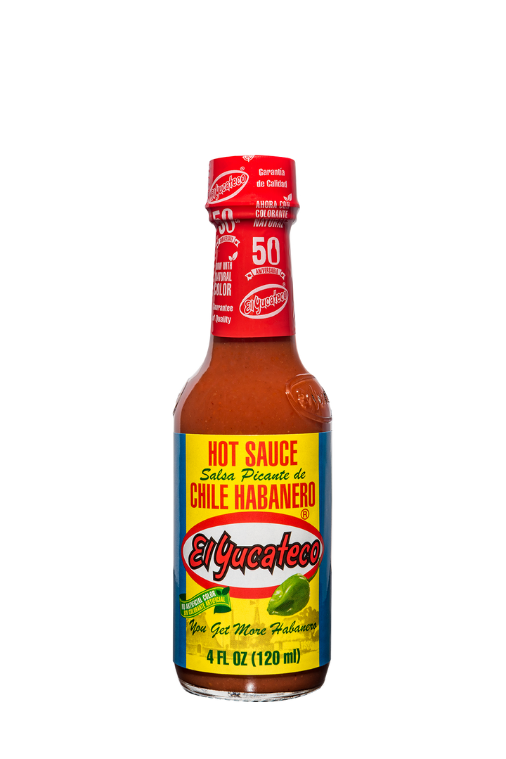 El Yucateco Red Chile Habanero Hot Sauce Bottle-4 fl oz.-12/Case