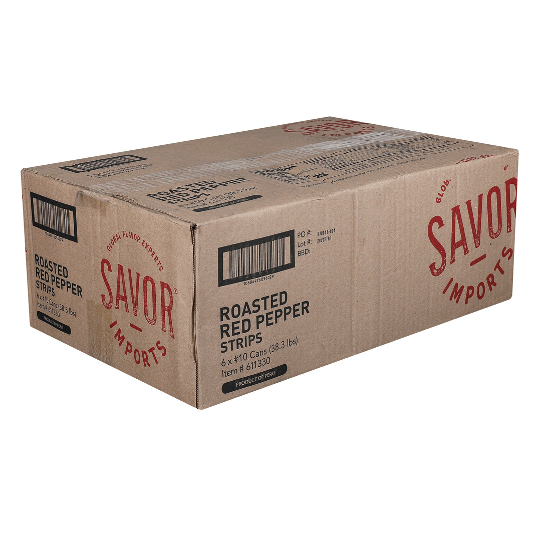 Savor Imports Roasted Red Pepper Strips-10 Each-6/Case