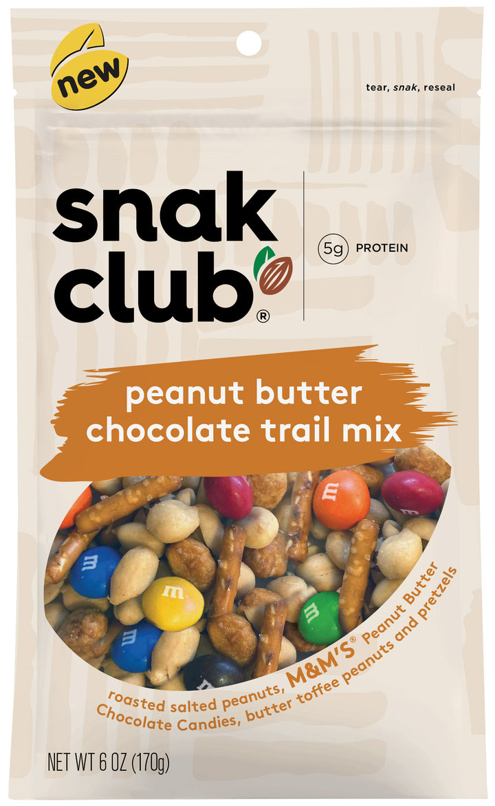 Snak Club Peanut Butter Chocolate Trail Mix Resealable-0.38 lb.-6/Case