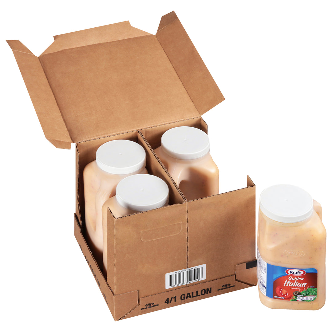 Kraft Golden Italian Dressing Bulk-1 Gallon-4/Case MPN# 10021000643032 Round Eye Supply Kraft Golden Italian Dressing Bulk-1 Gallon-4/Case MPN# 10021000643032 Round Eye Supply