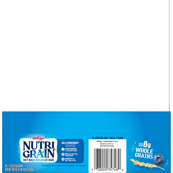 Kellogg's Nutri-Grain Blueberry Cereal Bar-1.3 oz.-16/Box-3/Case