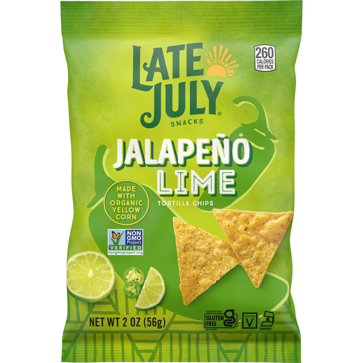 Late July Tortilla Chips Clasico Jalapeno Lime-2 oz.-24/Case