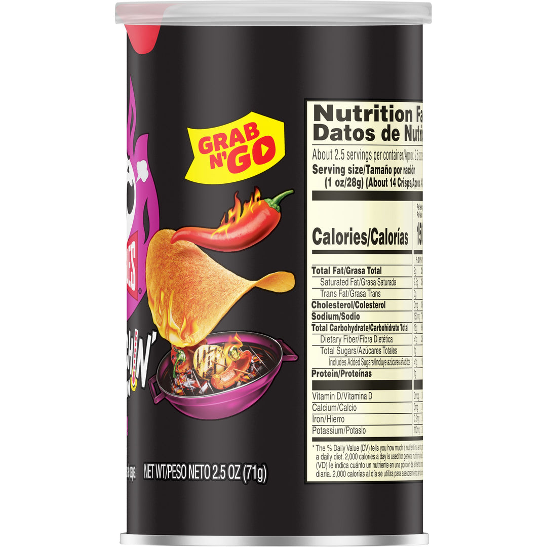 Pringles Inferno Bbq Potato Crisp-2.5 oz.-12/Case