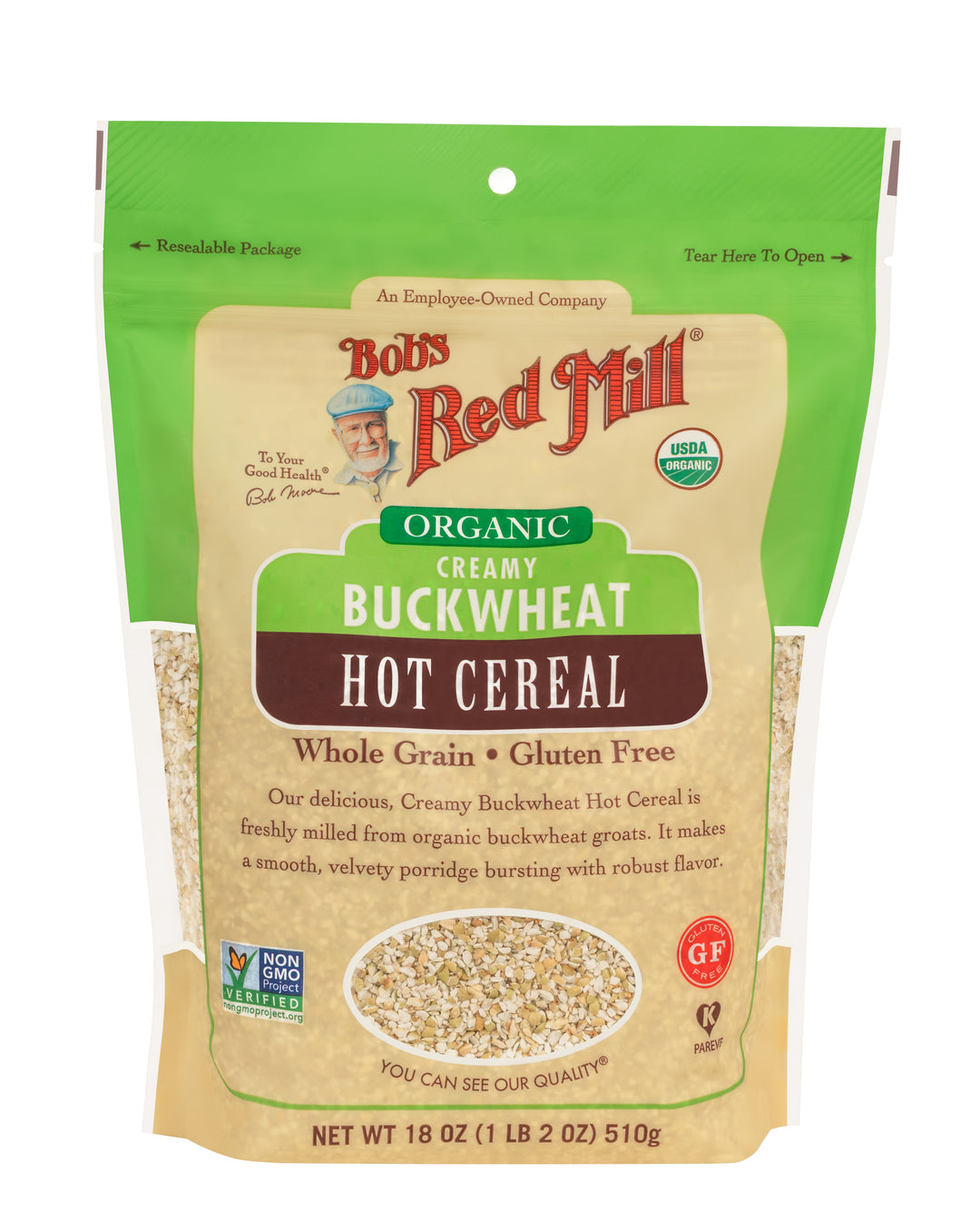 Bob's Red Mill Natural Foods Inc Organic Cereal Creamy Buckwheat-18 oz.-4/Case