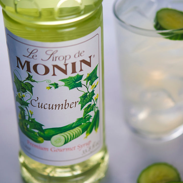 Monin Premium Cucumber Syrup-1 Liter-4/Case