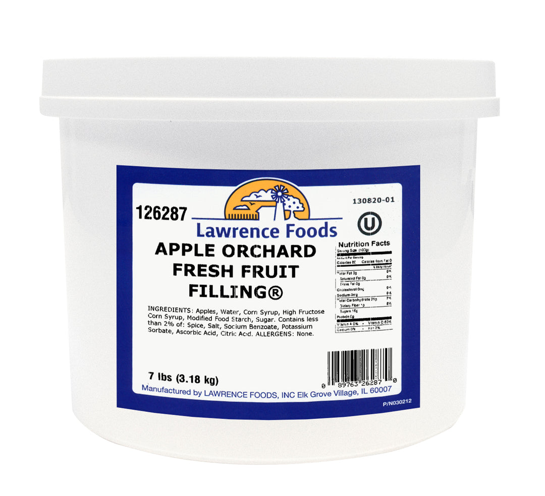 Lawrence Foods Apple Orchard Fresh Fruit Filling-7 lb.-4/Case