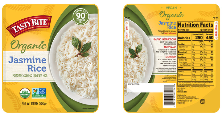 Tasty Bite Jasmine Rice-8.8 oz.-12/Case