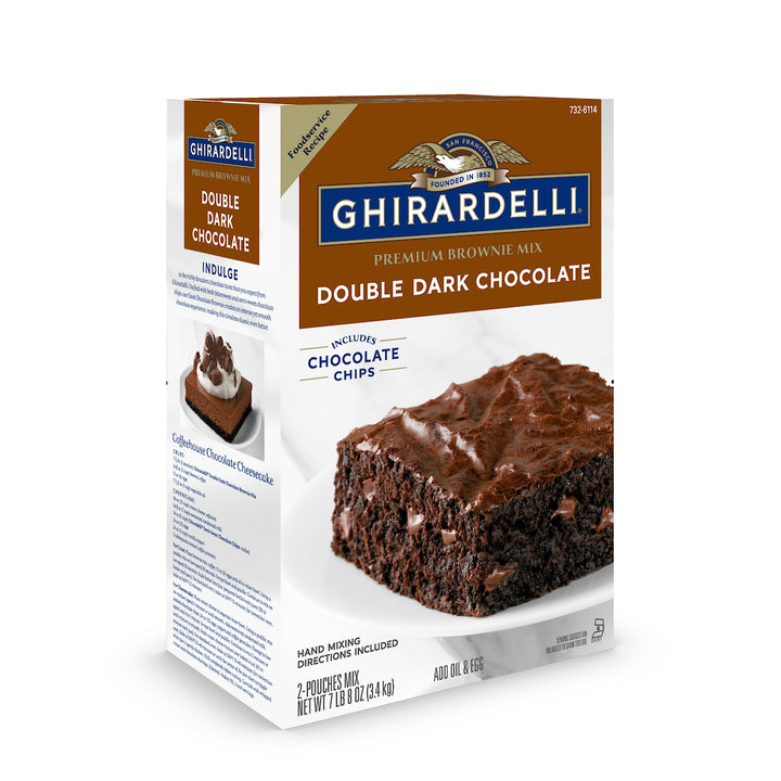 Ghirardelli Double Dark Chocolate Brownie Mix-7 lb.-4/Case