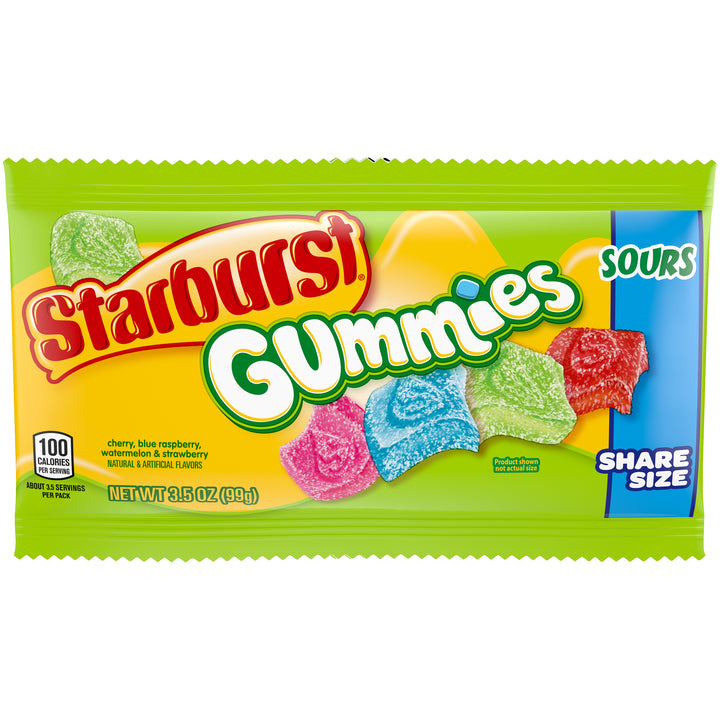 Starburst Sour Share Size Gummy Candy-3.5 oz.-15/Box-6/Case