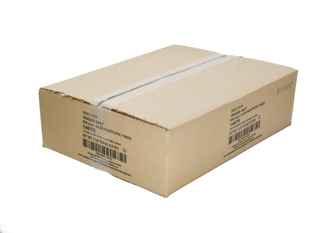 Single Serv Salt Iodized-0.6 Gram-6000/Case