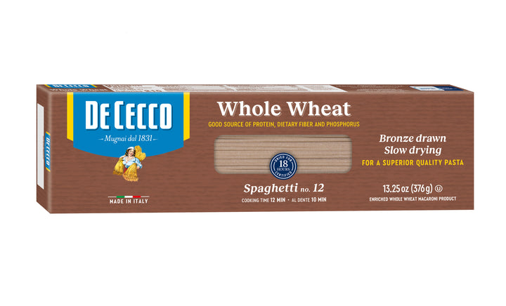 De Cecco No. 12 100% Whole Wheat Spaghetti-0.83 lb.-12/Case