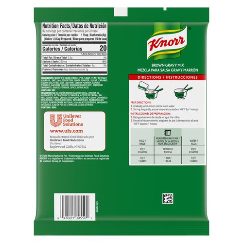 Knorr Brown Gravy Mix-7 oz.-6/Case