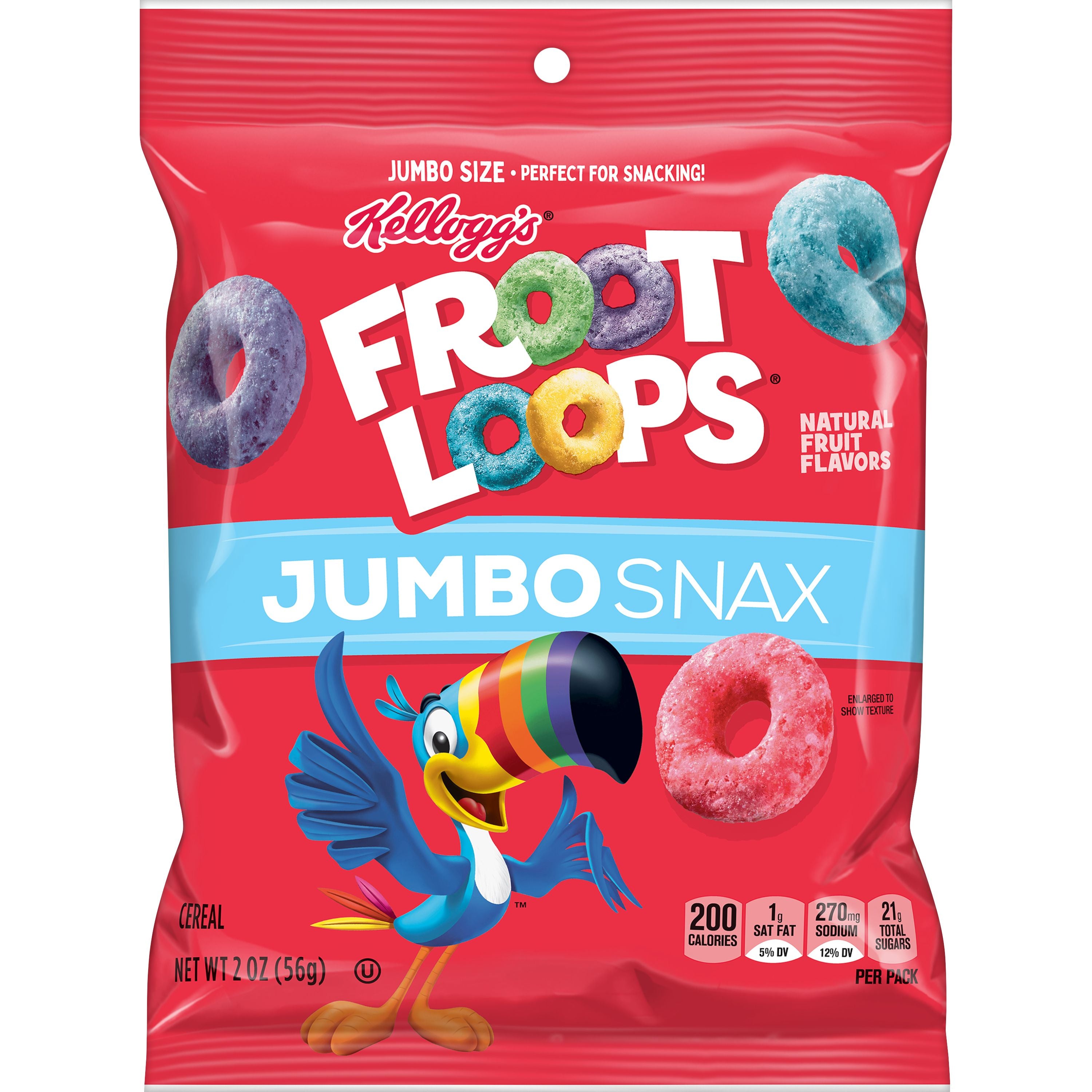 Kellogg Froot Loops Snack-2 oz.-6/Case MPN# 3800023856