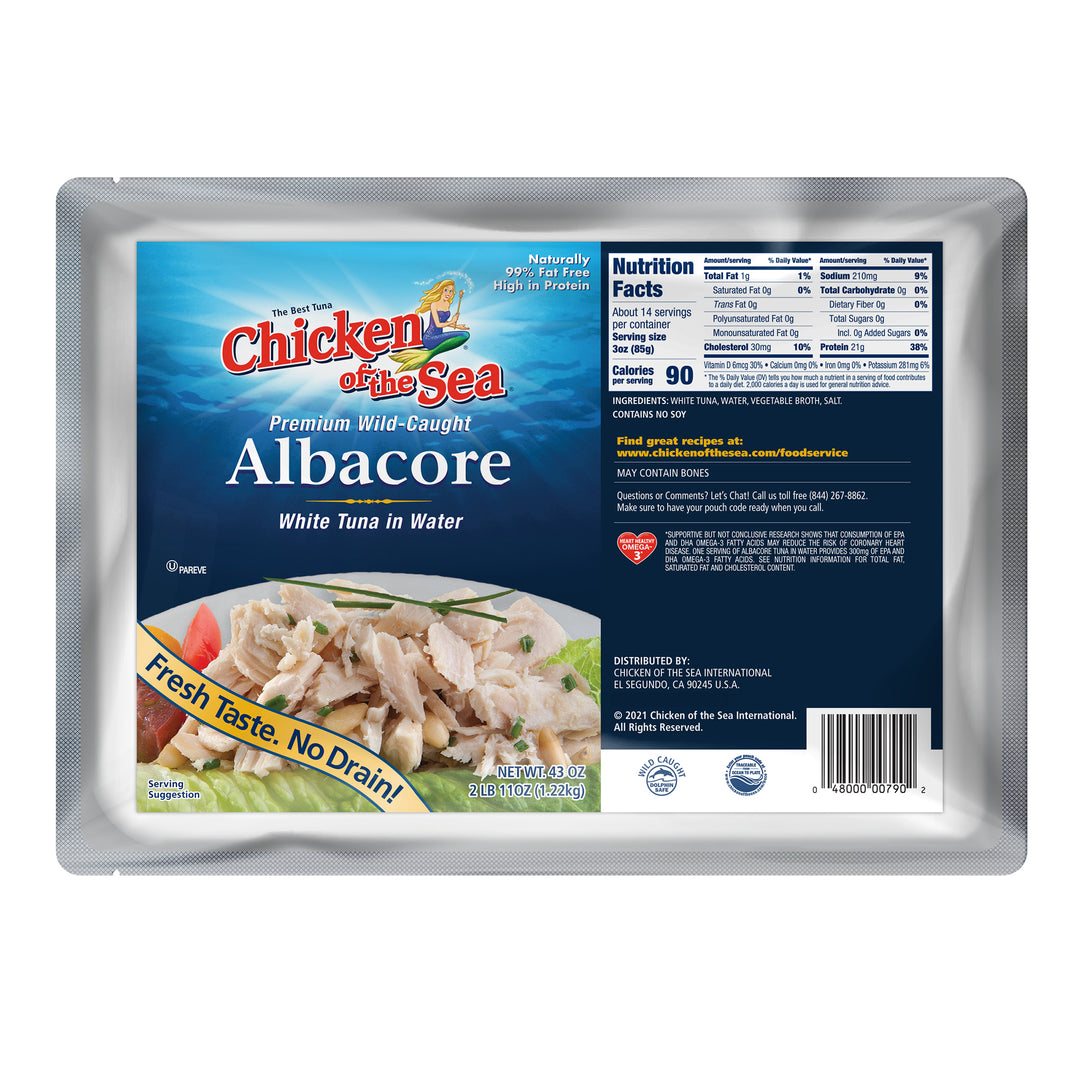 Chicken Of The Sea White Albacore Tuna Chunks-43 oz.-6/Case