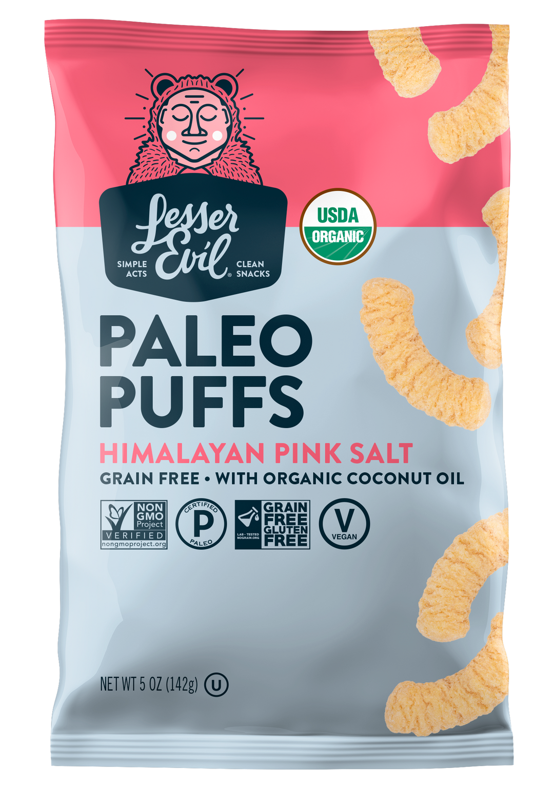 Lesserevil Paleo Puff Himalayan Pink Salt-5 oz.-9/Case