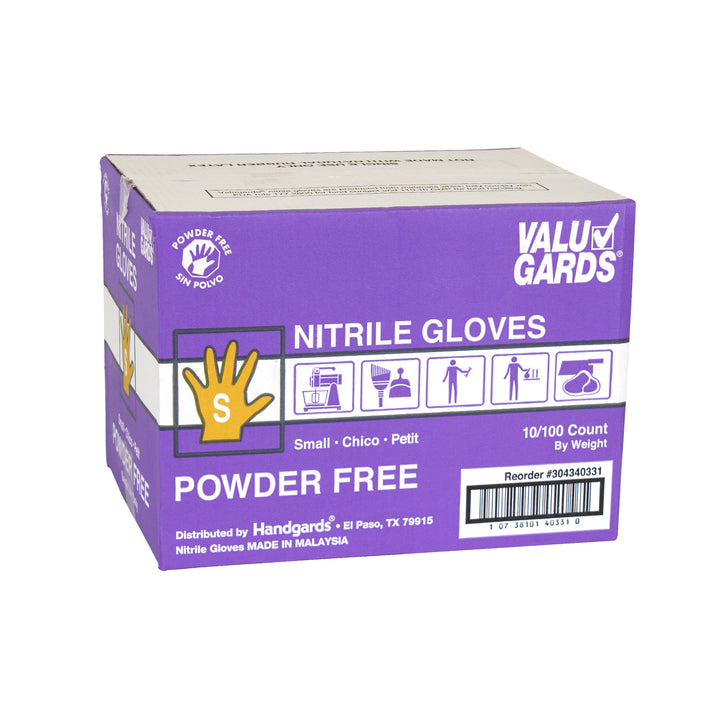 Valugards Nitrile Powder Free Purple Small Glove-100 Each-100/Box-10/Case