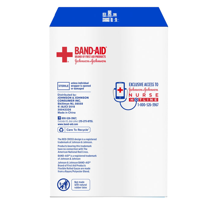 Band Aid 3 Inch X 1.2 Yard Roll Flex Gauze-5 Count-2/Box-6/Case