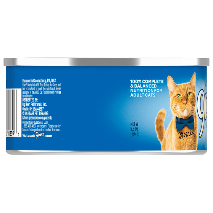 9 Lives Cat Food Hearty Cuts Real Turkey-5.5 oz.-24/Case