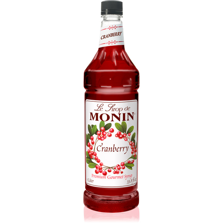 Monin Cranberry Syrup 4 Pack 1 Liter-1 Liter-4/Case