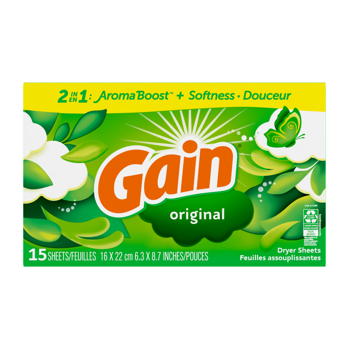 Gain Dryer Sheets Original-15 Count-15/Case