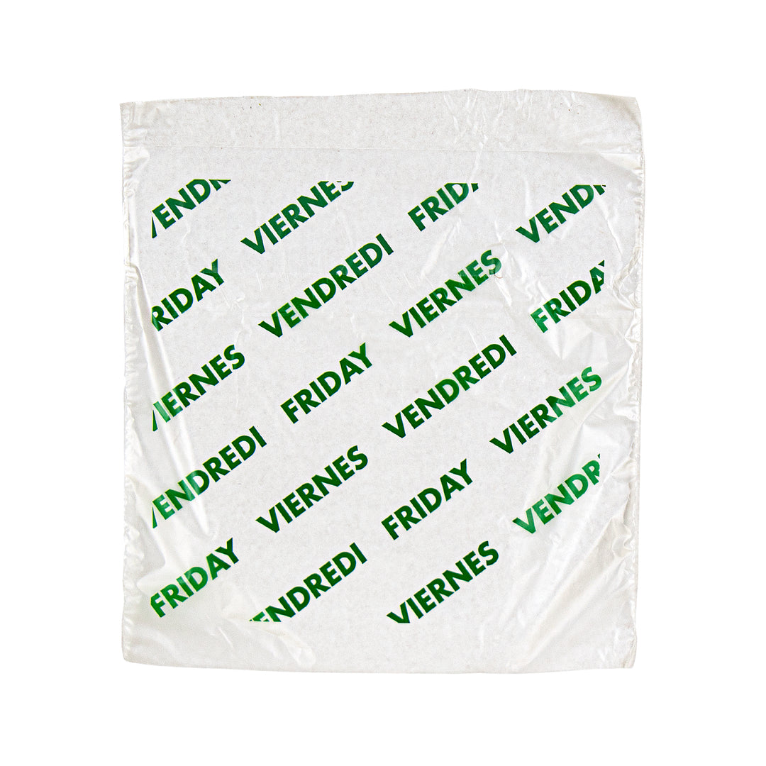Valugards Bag High Density Saddle Preportion Bag Printed Friday Green-2000 Each-2000/Box-1/Case
