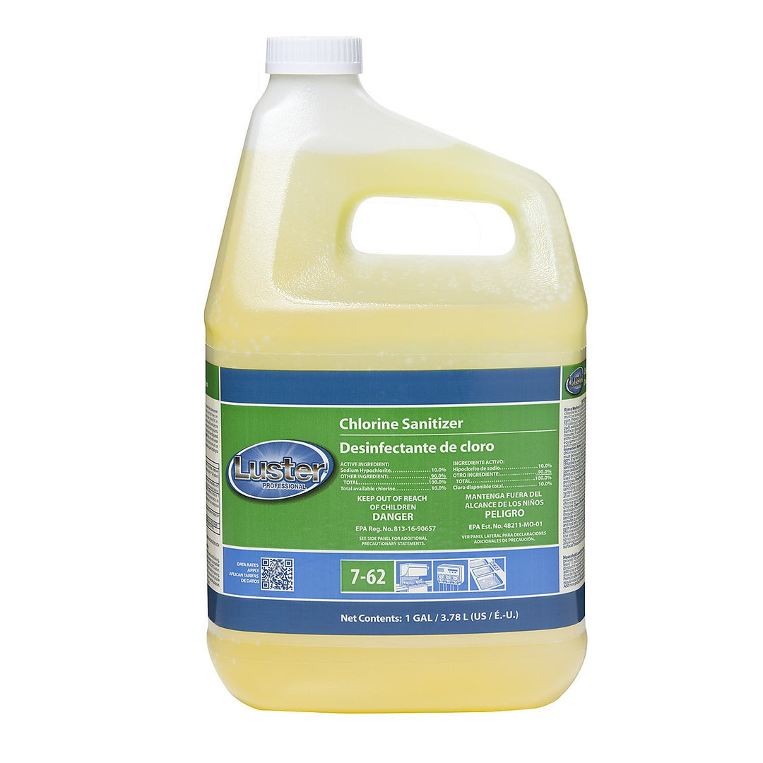 Luster Professional Liquid Chlorine Sanitizer Concentrate-1 Gallon-2/Case