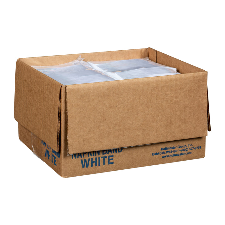 Hoffmaster 1.5 Inch X 4.25 Inch Flat White Paper-Napkin Band-2500 Each-4/Case