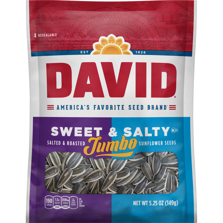 David Sunflower Seeds Sweet & Salty-5.25 oz.-12/Case