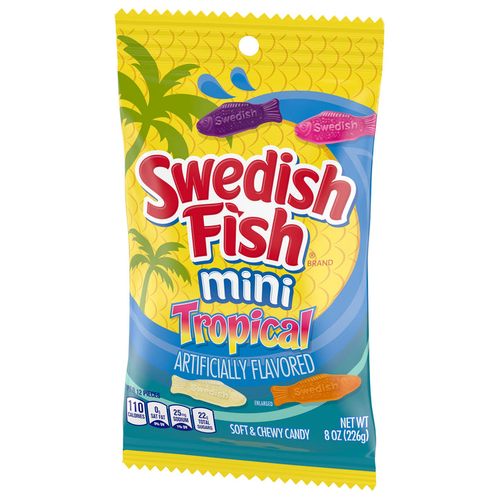 Swedish Fish Fat Free Tropical Soft Candy-8 oz.-12/Case