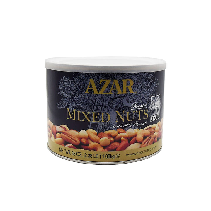 Azar Roasted Salted 50% Peanut Mixed Nut-2.38 lb.-6/Case