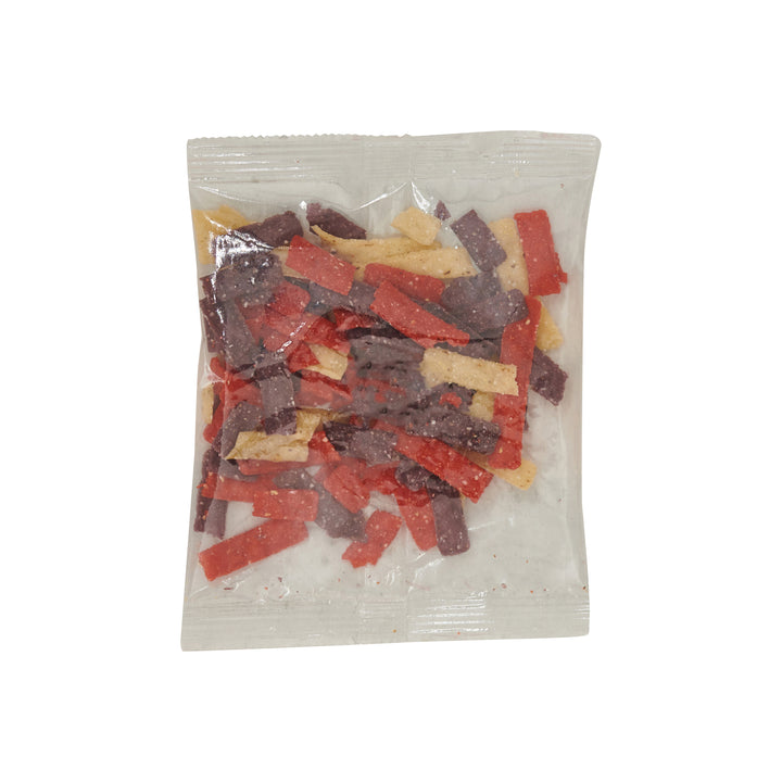 Fresh Gourmet Tri-Color Tortilla Strips Salad Topping Single Serve-0.5 oz.-100/Case