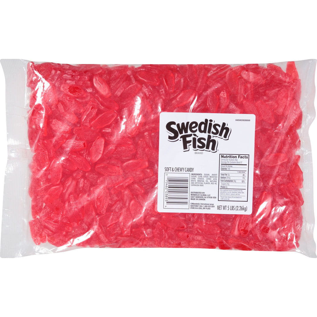 Swedish Fish Fat Free Mini Soft Candy Bulk-5 lb.-6/Case