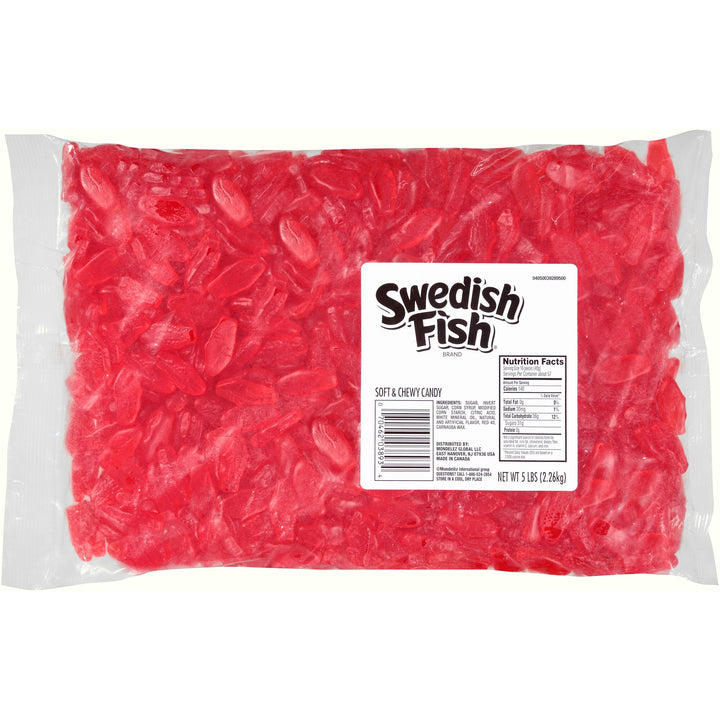 Swedish Fish Fat Free Mini Soft Candy Bulk-5 lb.-6/Case
