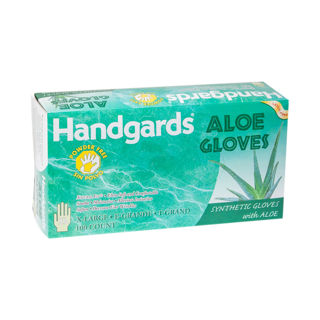 Handgards Aloe Powder Free Extra Large Synthetic Gloves-100 Each-100/Box-4/Case