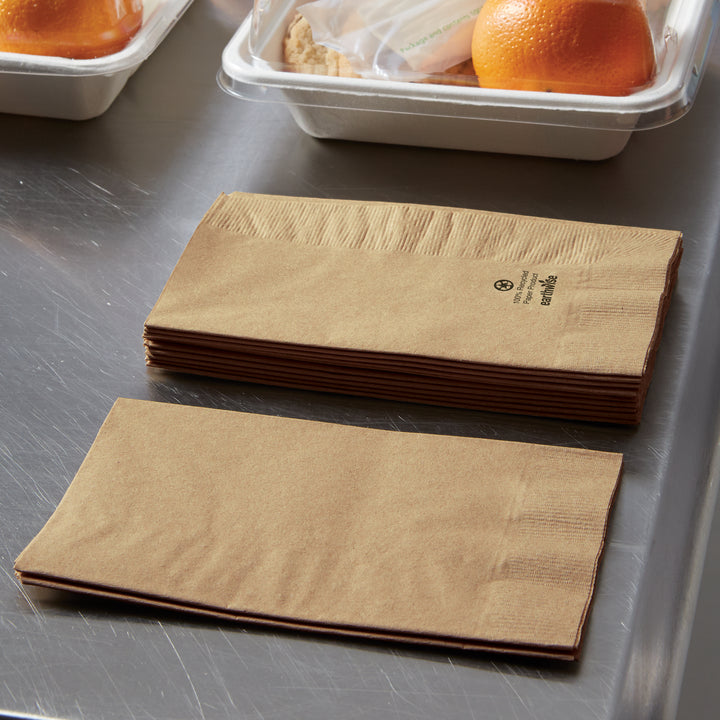 Hoffmaster Earth Wise 15 Inch X 17 Inch 2 Ply Kraft 100 % Recycled Dinner Napkin-250 Each-4/Case
