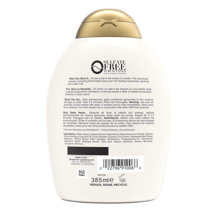 OGX Coconut Milk Conditioner-385 Milliliter-4/Case