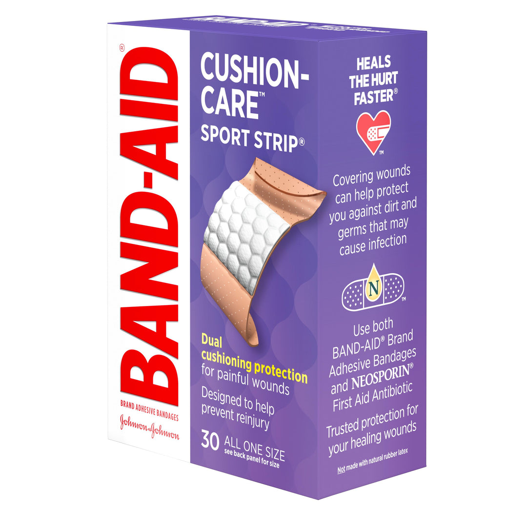 Band Aid Cushion-Care Sport Extra Wide Bandages Box-30 Count-6/Box-4/Case