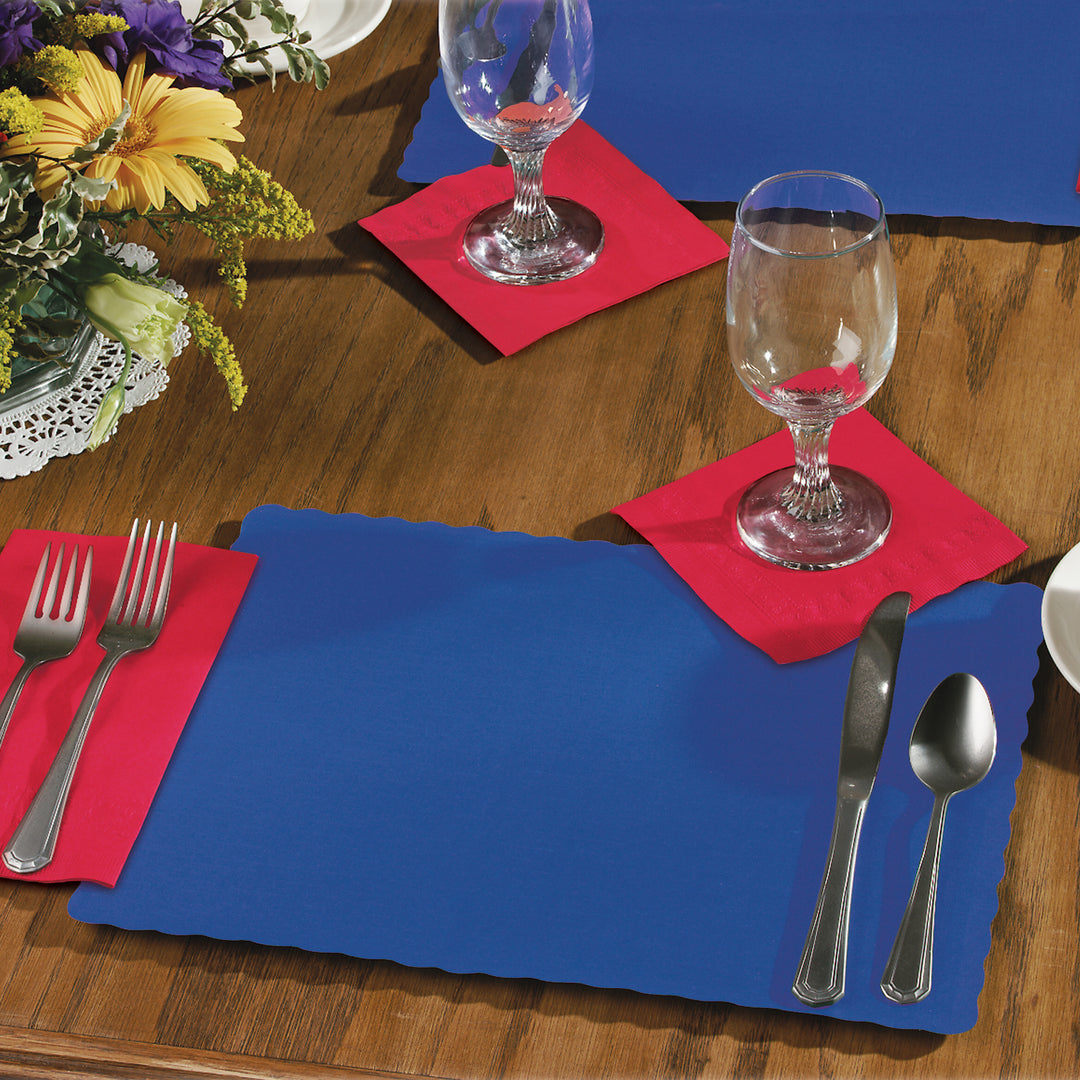 Hoffmaster 9.5 Inch X 13.5 Inch Navy Paper Placemat-1000 Each-1/Case