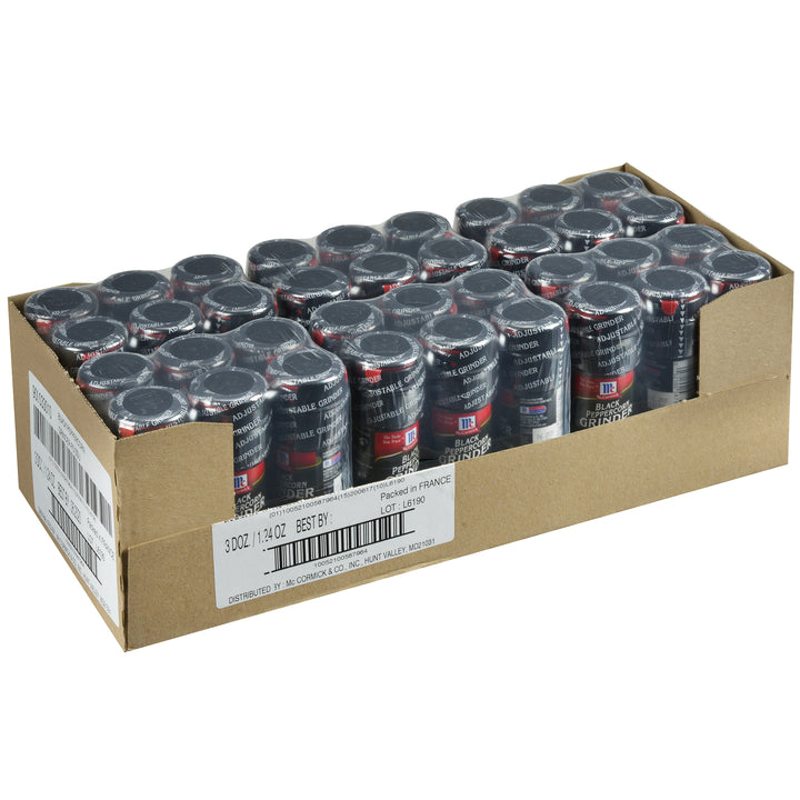 Mccormick Black Peppercorn Grinder-1.24 oz.-6/Box-6/Case