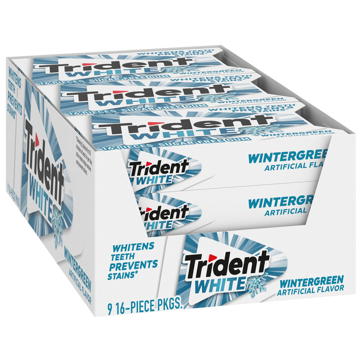 Trident Sugar Free Wintergreen Gum-16 Count-9/Box-18/Case