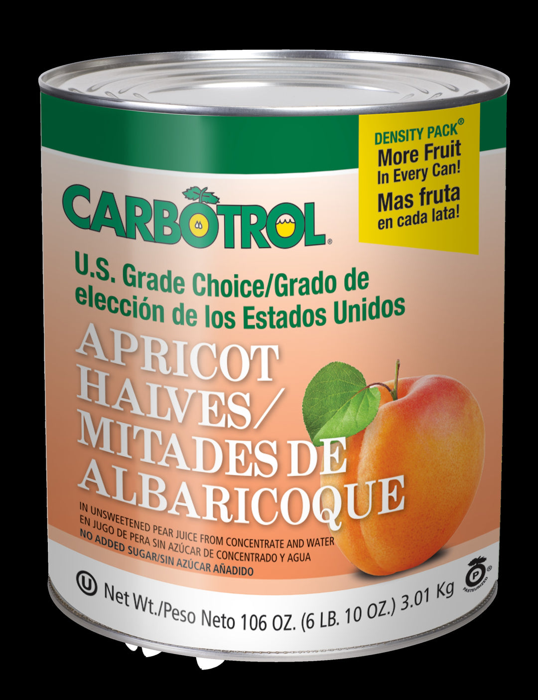 Carbotrol Fruit Apricot 1/2 oz. Unpeeled-105 oz.-1/Box-6/Case