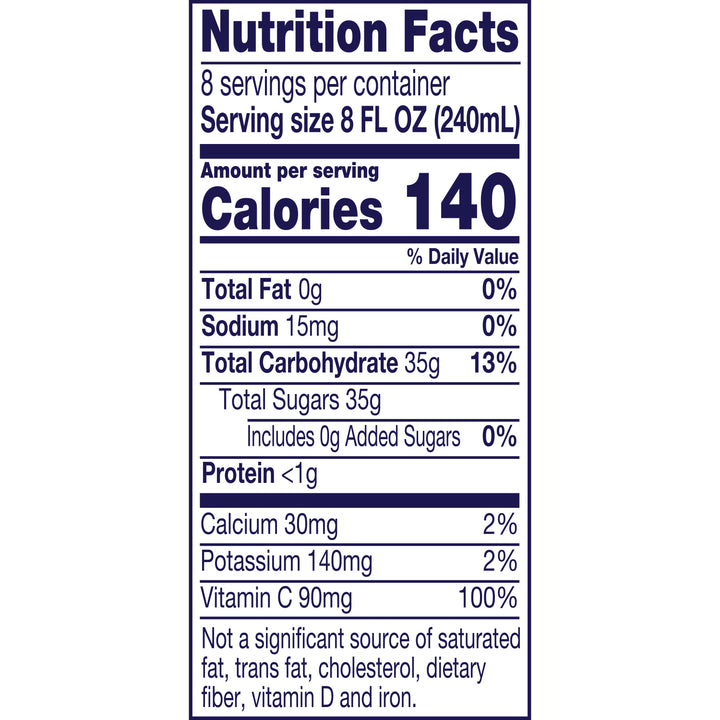 Welch's 100% White Grape Juice-64 fl oz.-8/Case